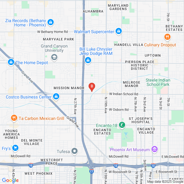 SS Collision - Auto Body & Paint Shop location map: 4124 N 22nd Dr, Phoenix, AZ